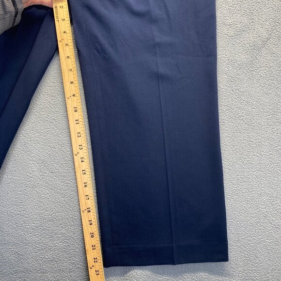 Tahari Arthur S.Levine Women's Wide Leg Crop Pants Size 10,Blue - Picture 6 of 9